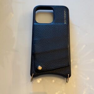 Bandolier Midnight Blue Leather Phone Case 13 pro